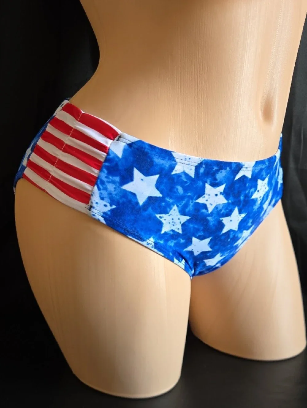 Justice Blue & Red Star Ruffle Bikini Set